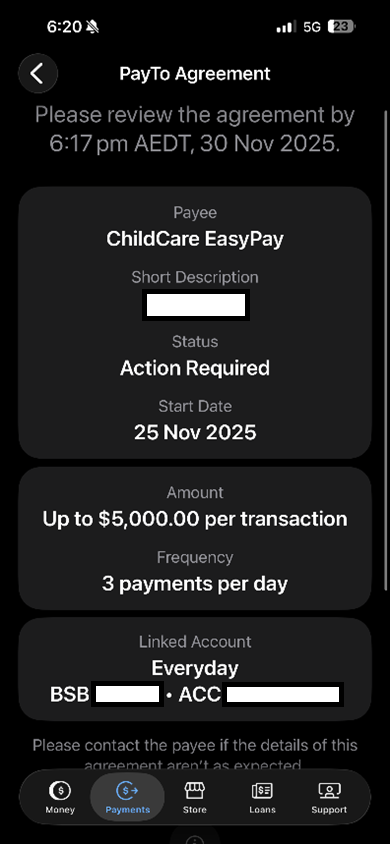 PayTo step 4